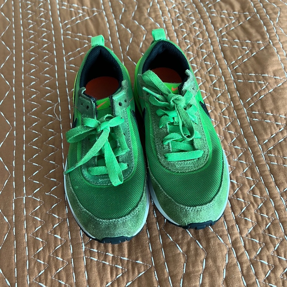 Green nike sneakers
